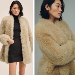 Mango Fur Effect Coat